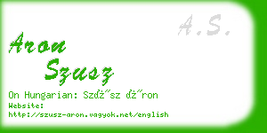 aron szusz business card